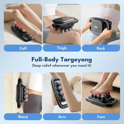 8 Head Massage Gun for Back, Shoulders, Legs, &amp; Muscle Pain Relief