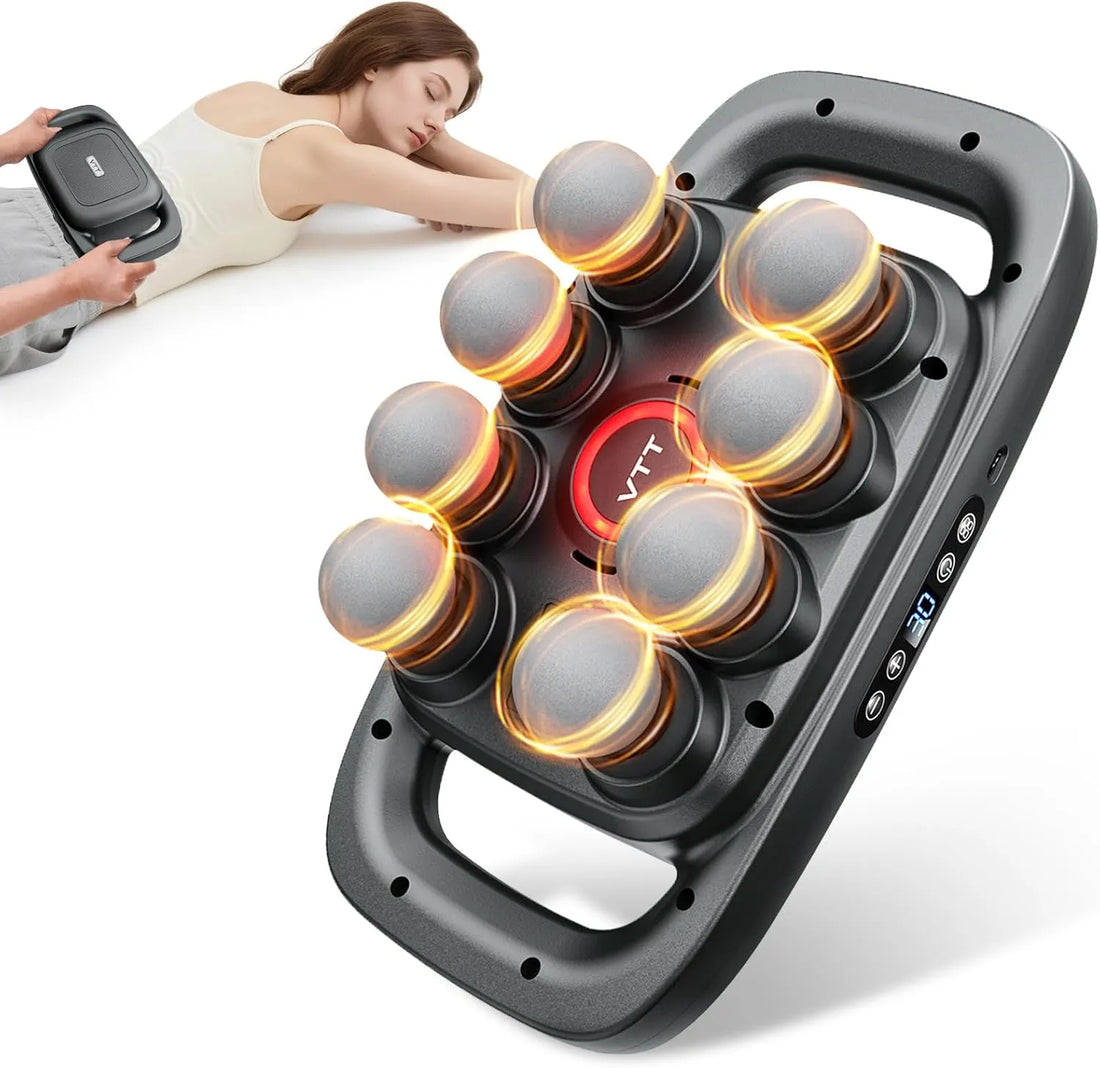 8 Head Massage Gun for Back, Shoulders, Legs, &amp; Muscle Pain Relief