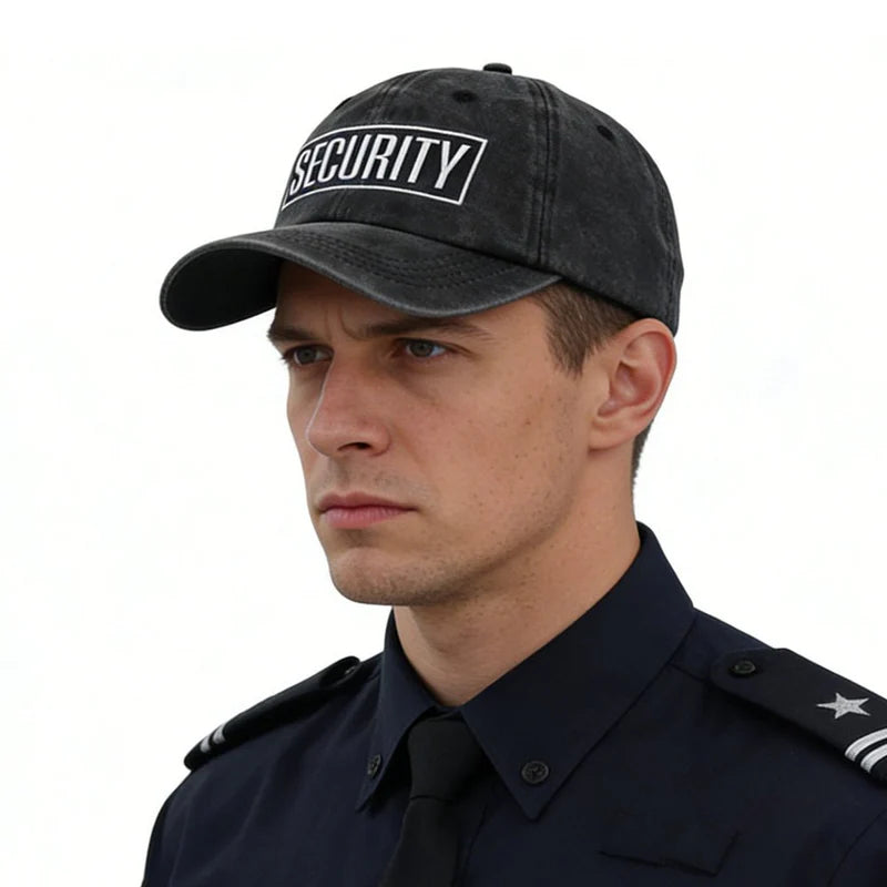 2pcs Security Hats Security Accessories Baseball Cap